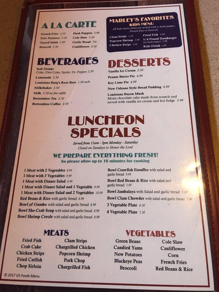 Menu At Bayou Bay Seafood House Restaurant Knoxville   Rc86 Menu Bayou Bay Seafood House 