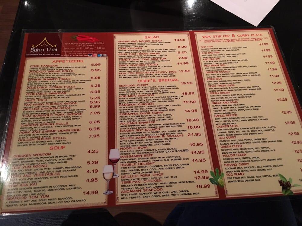 menu-at-bahn-thai-restaurant-tallahassee