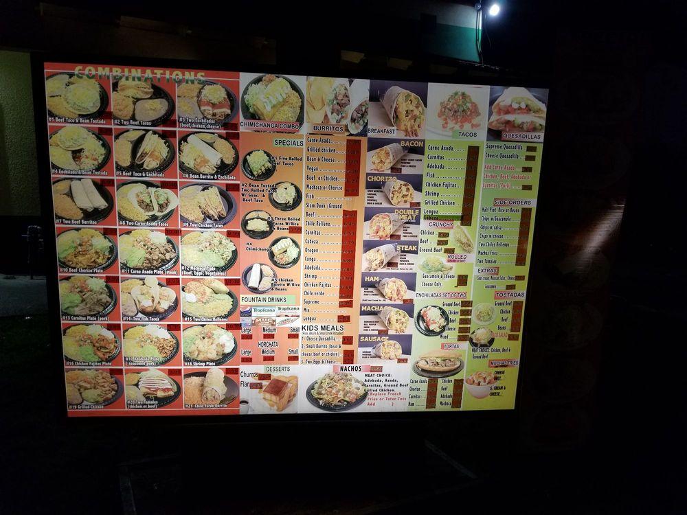 Menu at Lunitas Mexican Food restaurant, Dallas