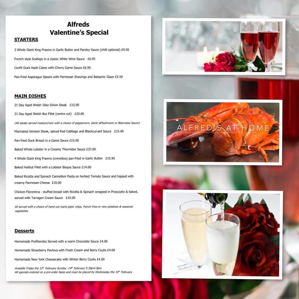 Menu at Alfred's Bar & Grill, Pontypridd