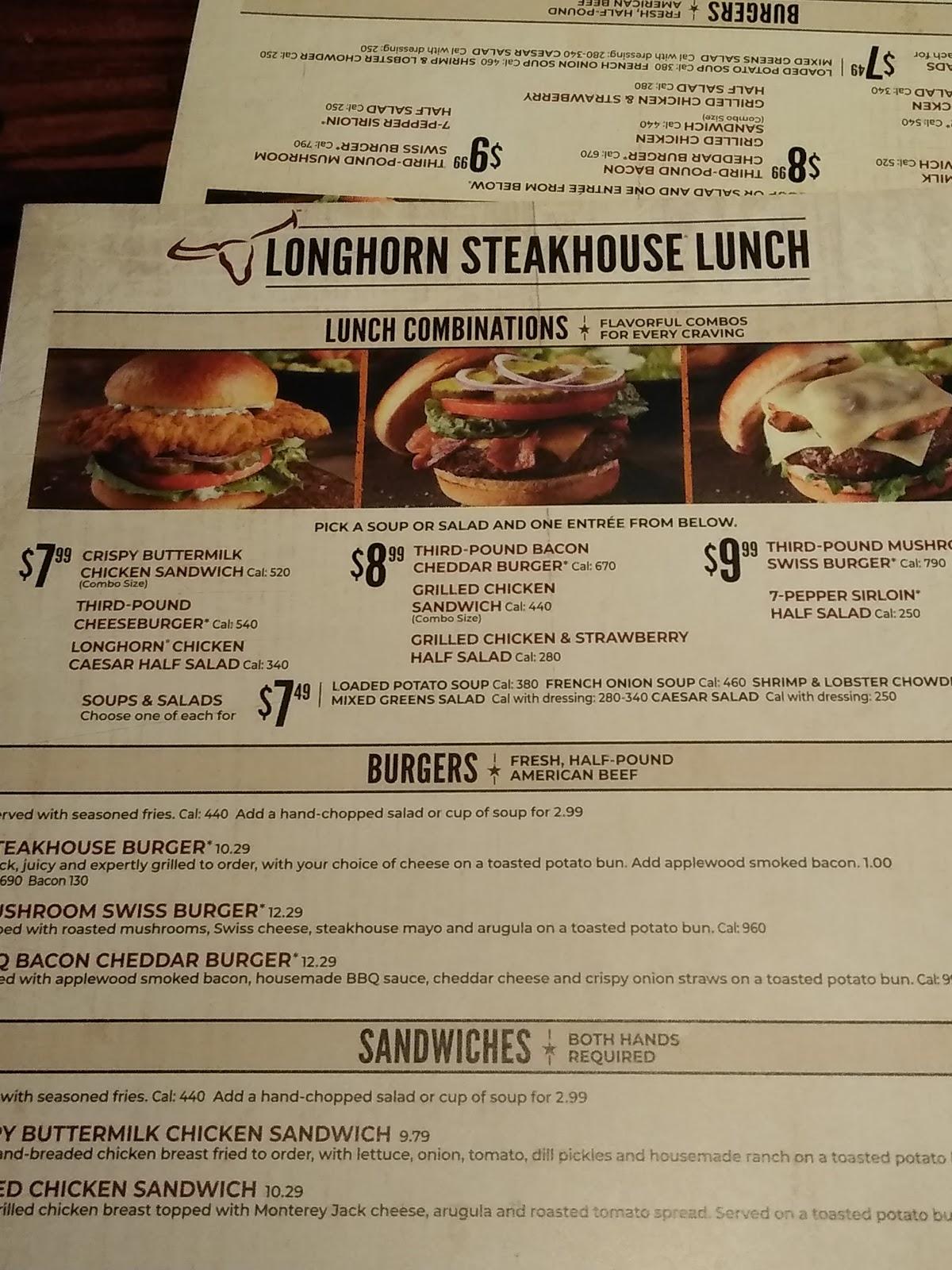 Longhorn Menu Lunch Printable Free Printable Templates