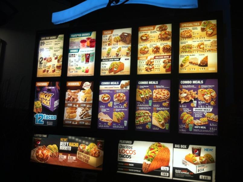 Menu at Taco Bell fast food, Gretna, 62B Westbank Expy