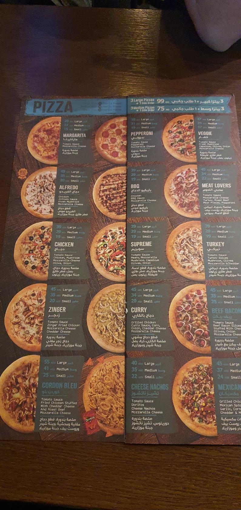 Menu at Brothers Eatery restaurant, Abu Dhabi