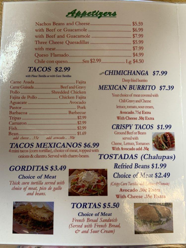 Menu at La Costenita Mexican & Seafood Restaurant, Corpus Christi ...