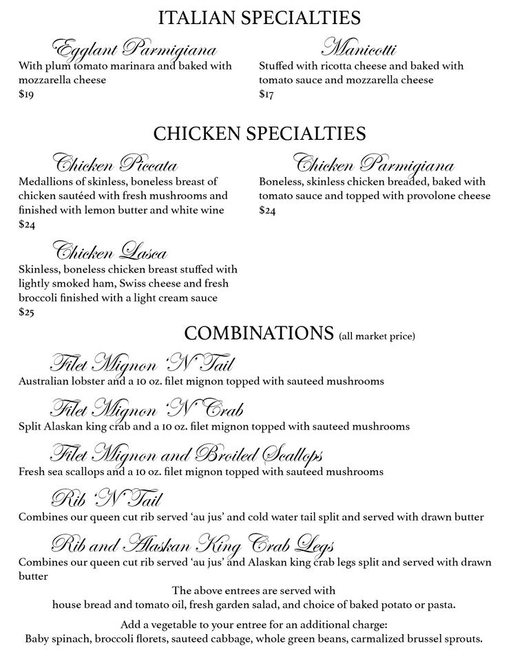 Menu at Lasca's Restaurant & Carry Out, Auburn