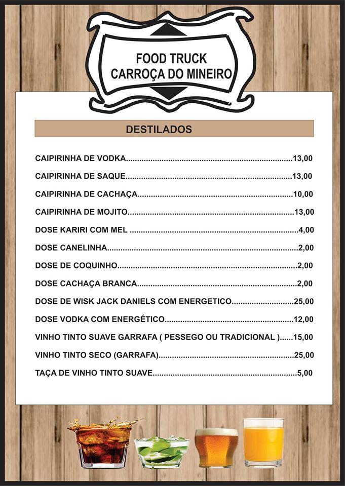 Menu em Food truck do mineiro pub & Bar, São Paulo, R. Taguá