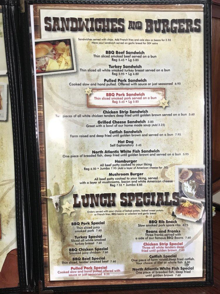 Menu at Smoke'n Pit Bar B Que, North Fort Myers