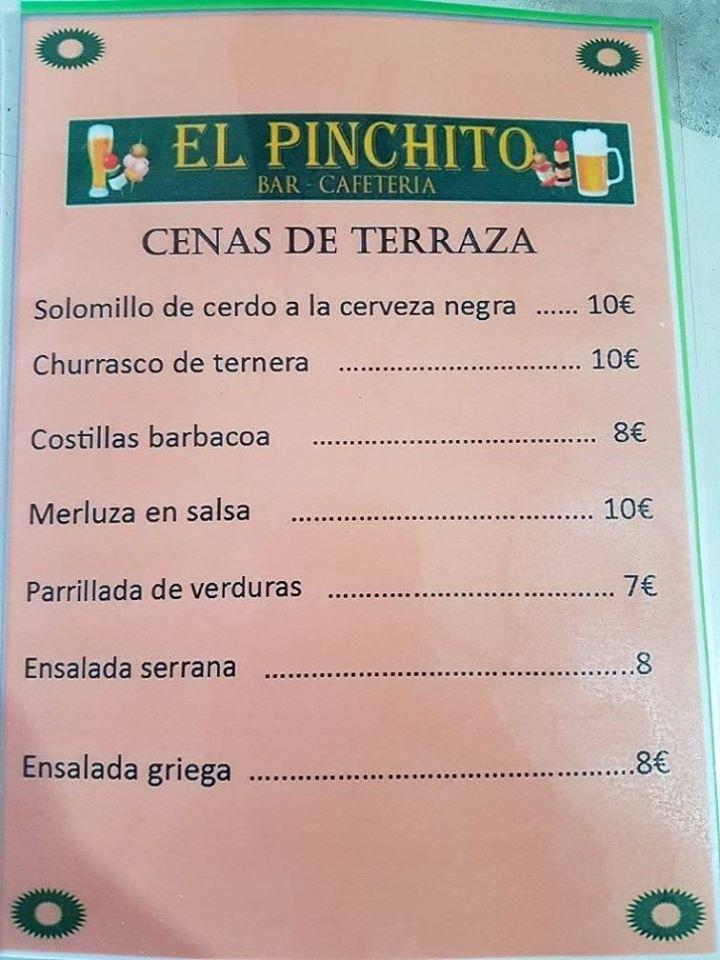Carta Del Restaurante El Pinchito Azuqueca Del Henares 