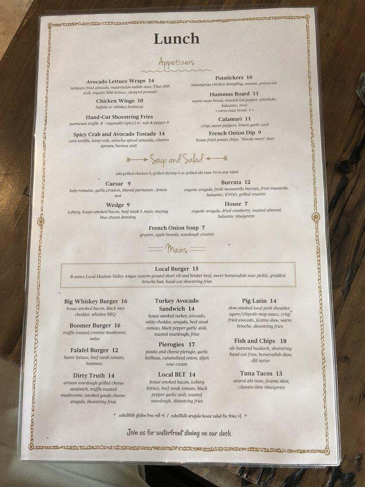 Menu at The Local Table and Tap restaurant, Kauneonga Lake