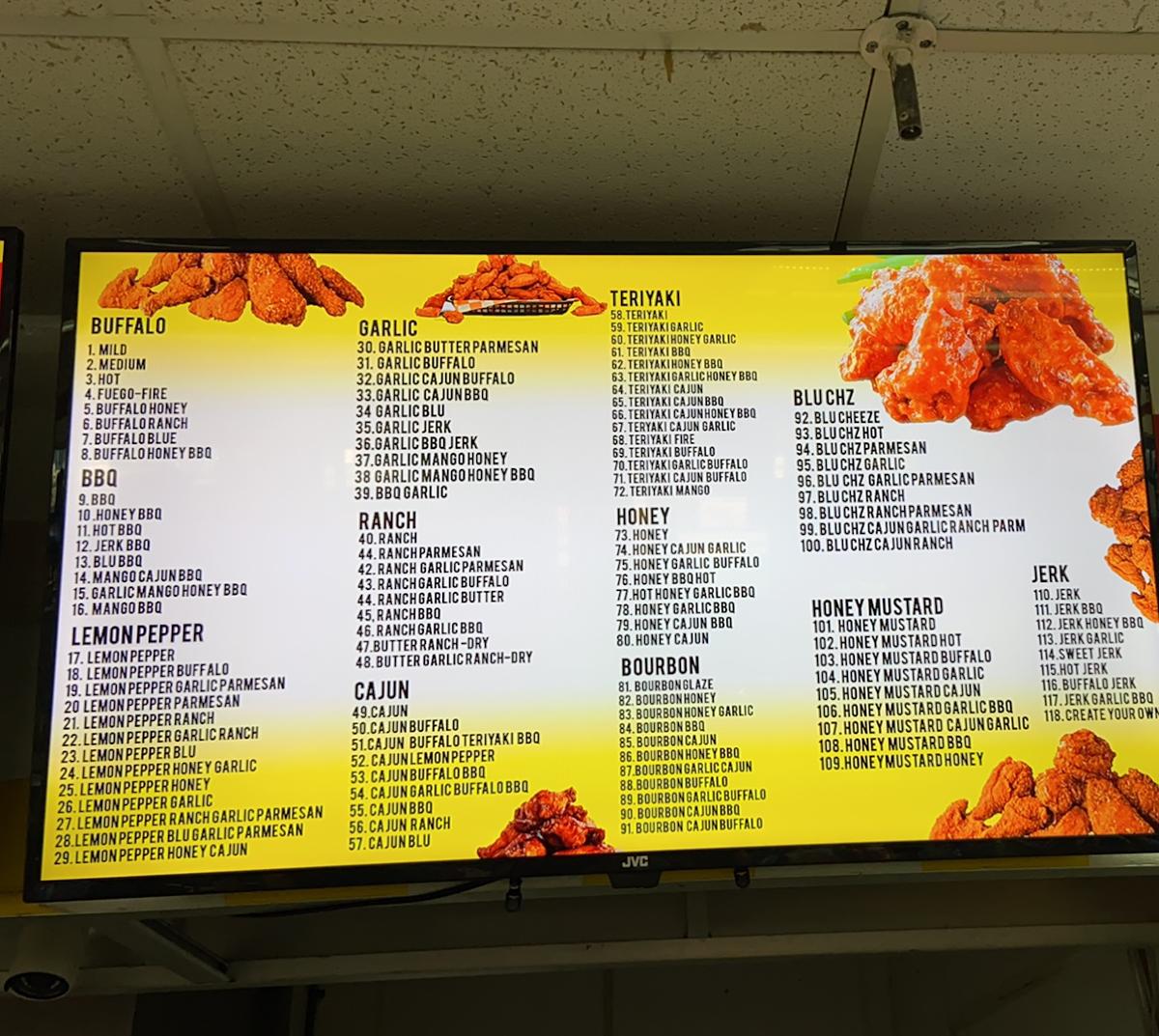 Menu at WING BOYS restaurant, Tampa, Citrus Park Town Center Mall