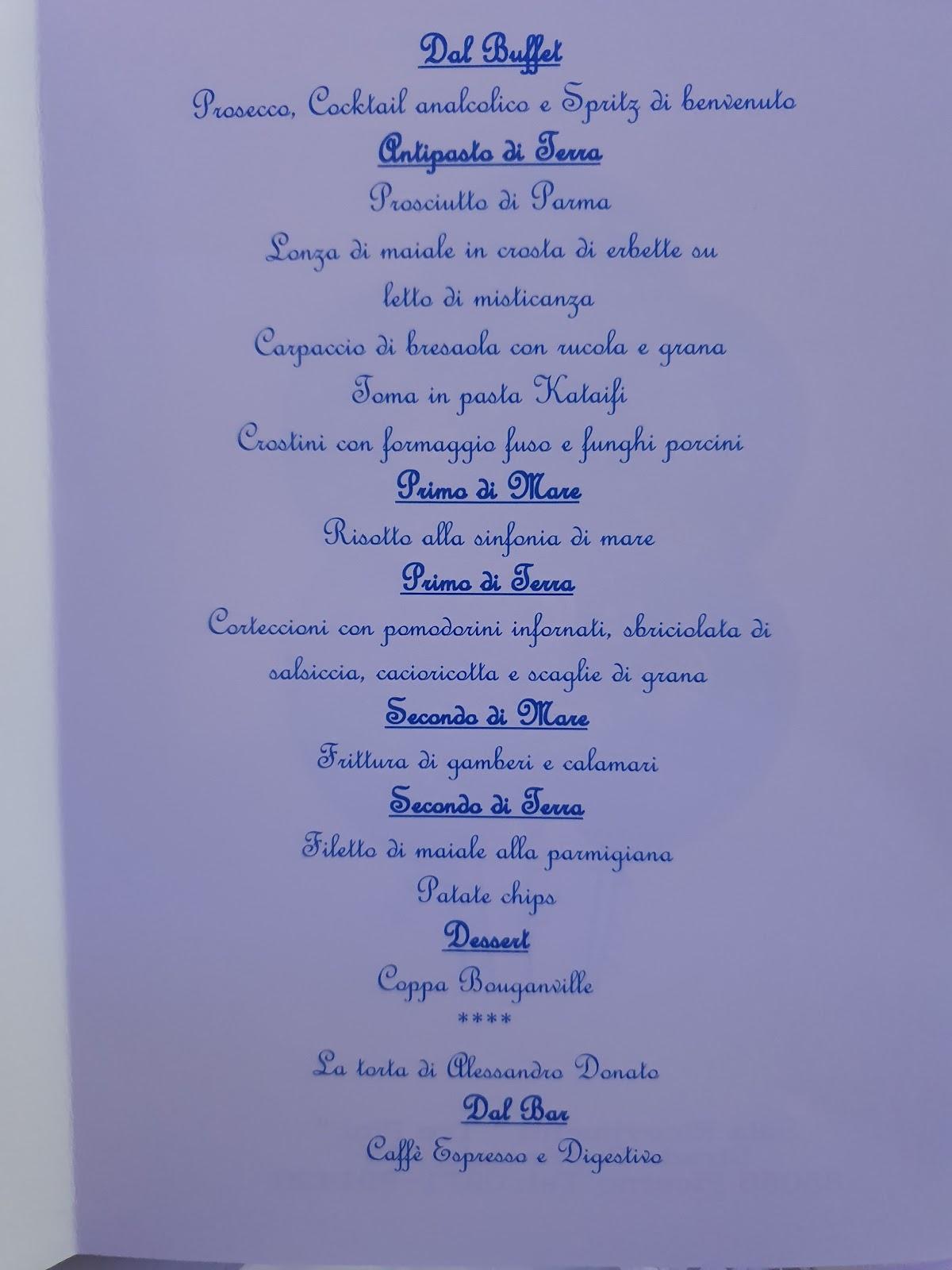 Menu di Tre Pini di Figliuolo Mario & C. S.A.S. 