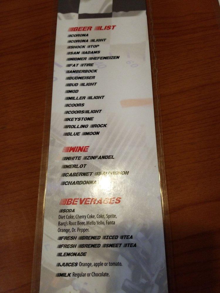 Menu at The Garage Café restaurant, Notus