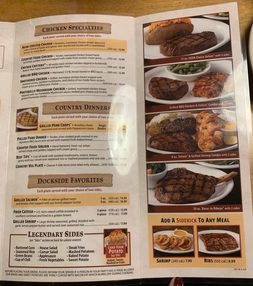 Menu at Texas Roadhouse BBQ, Spokane