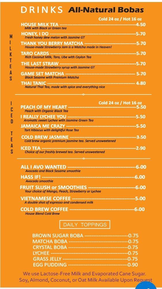 Menu at Poppy Kitchen restaurant, National City