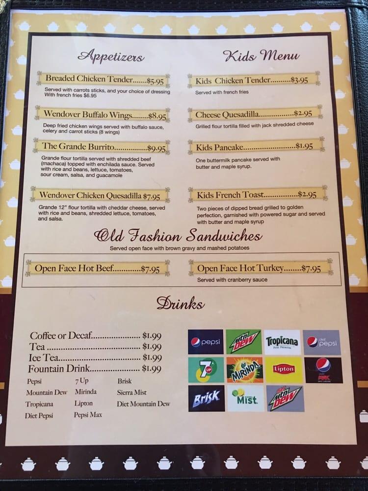Menu at Copper Kettle Café cafe, Wendover