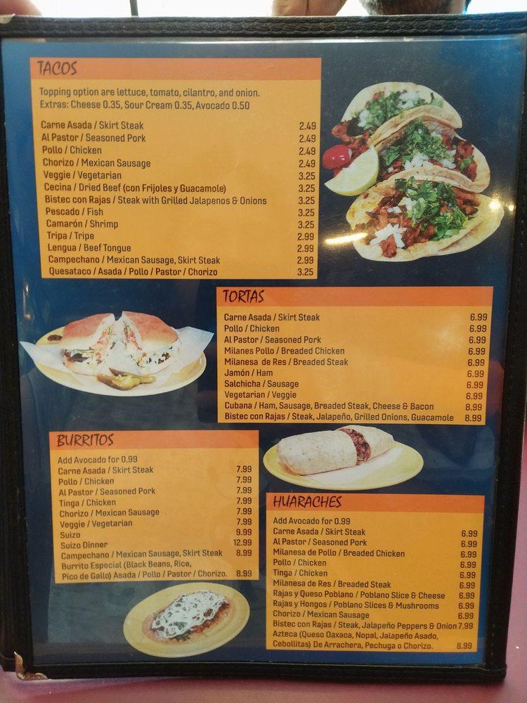Menu at El Pulpo Loco Restaurant, Chicago