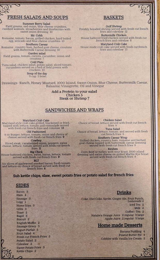 Menu at Grit Scratch Kitchen restaurant, Vero Beach, 777 37th St Suite