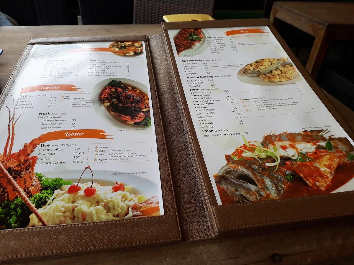 Menu at Bandar Djakarta restaurant, Jakarta, Jl. Pantai Indah No.7