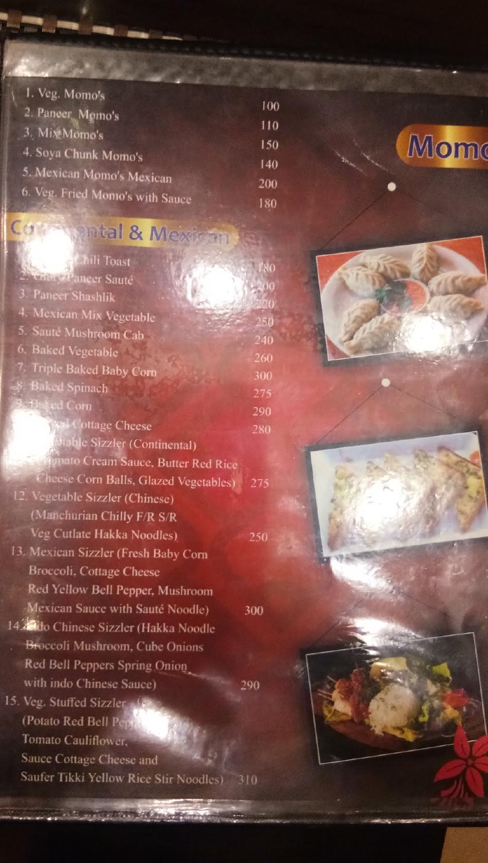 Shivaz Restaurant menu
