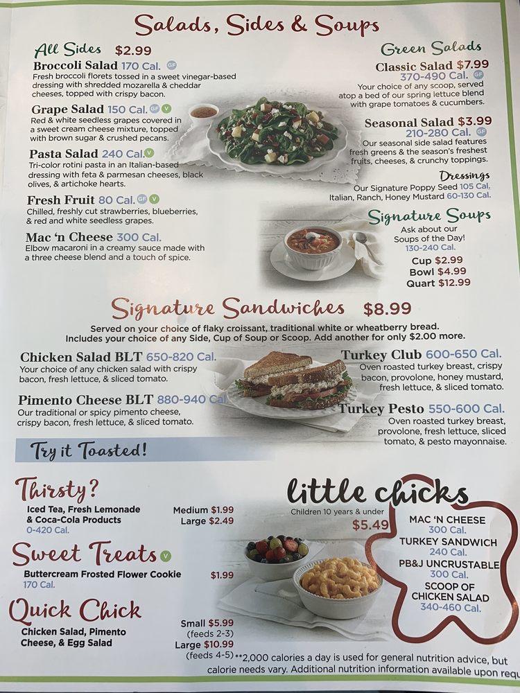 Menu at Chicken Salad Chick restaurant, Pearland, Pearland Pkwy Suite 108