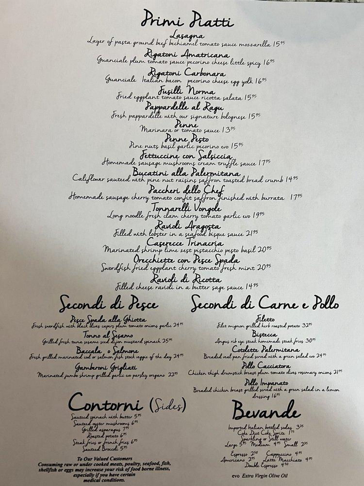 Menu at La Bella Sicilia // Sauce Boss desserts, Mechanicsburg
