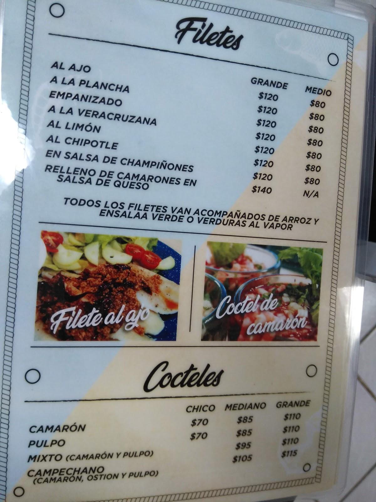 Menu at Puerto Anáhuac restaurant, Saltillo, C. 7 2683-10