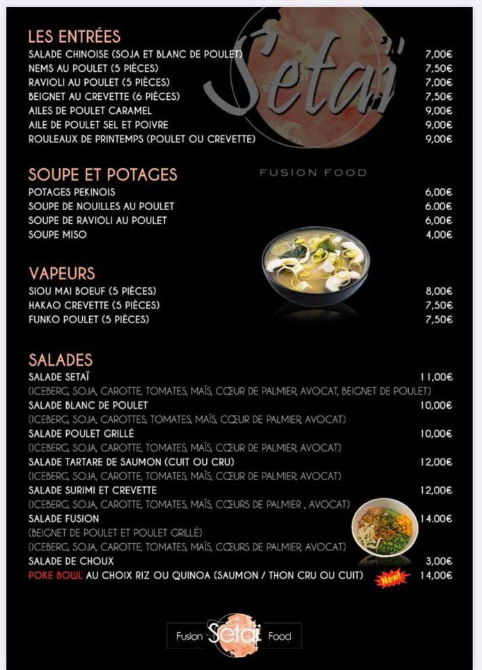Menu de Setaï