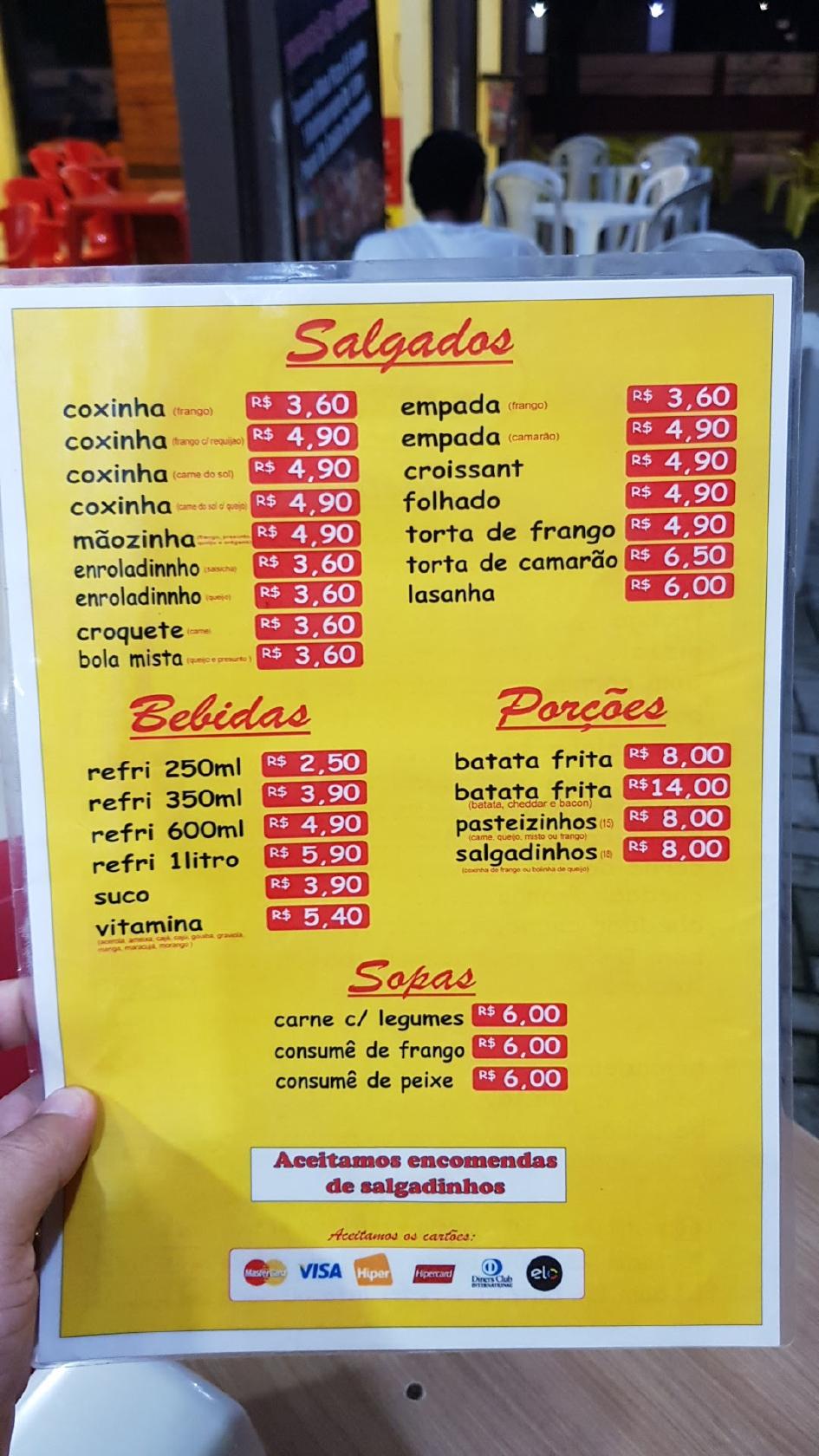 Bom D+ cardápio