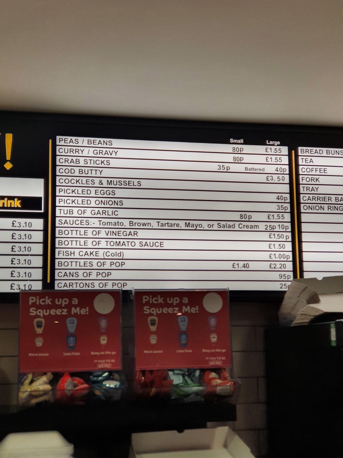 Menu at Clems Fish Restaurant, Spennymoor