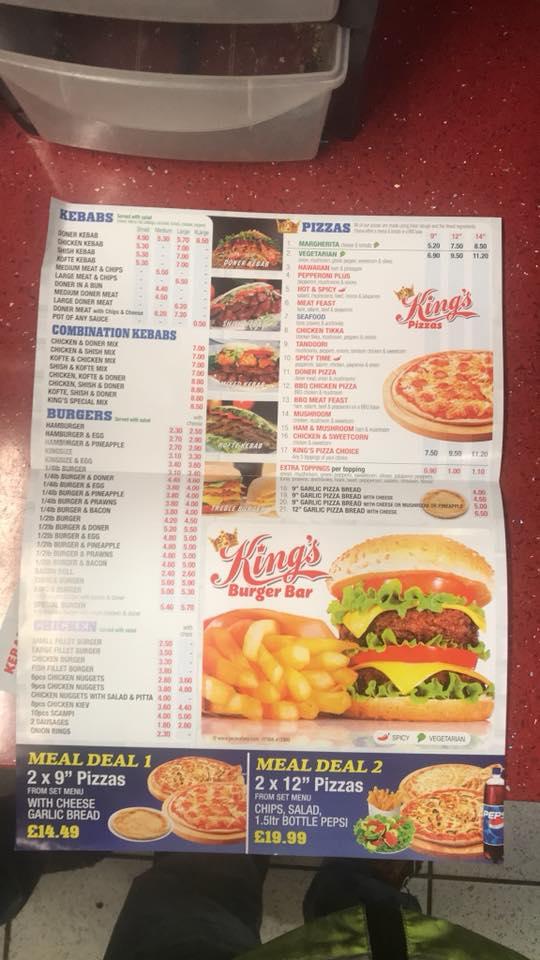 Menu at Kings Burger Bar Dereham, Dereham