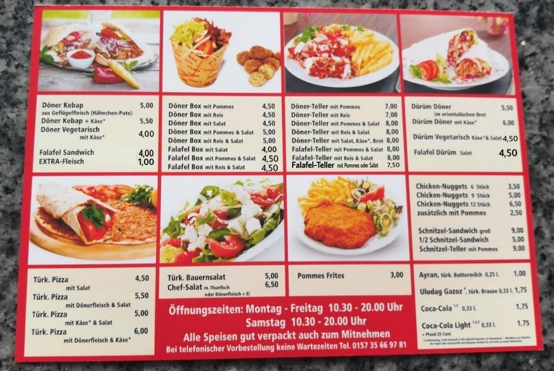 Speisekarte von House Of Döner & Burger restaurant, Hemhofen
