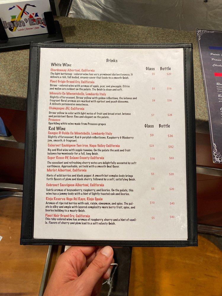 Menu at JamEng Caribbean And English Cuisine pub & bar, Orlando