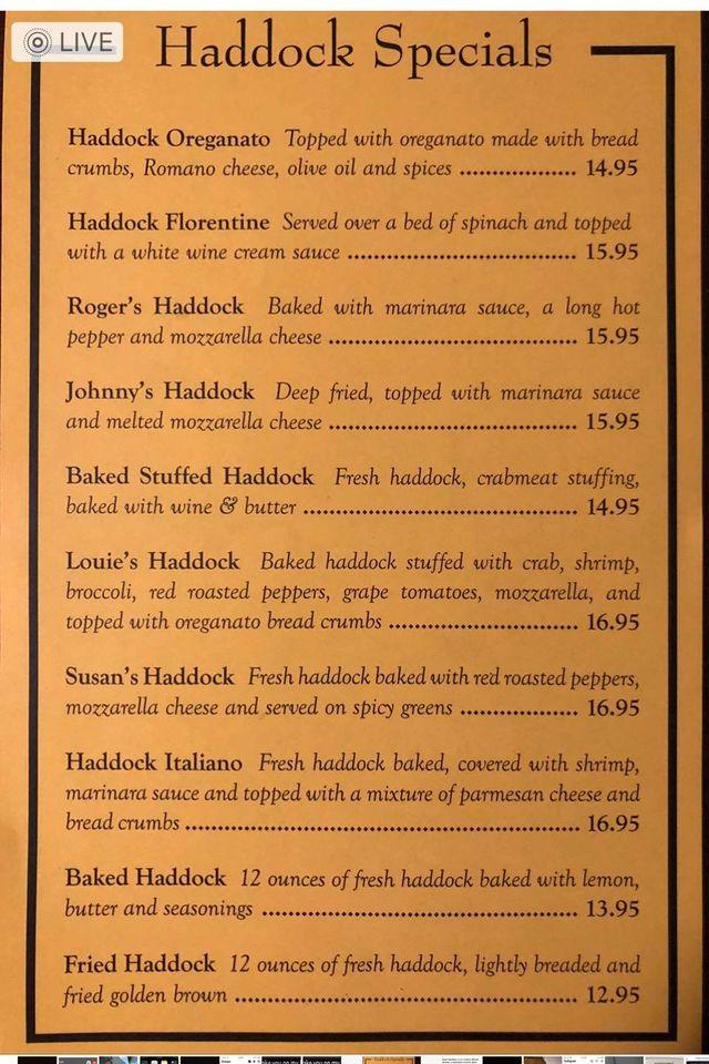Menu at The Brass Tack restaurant, Frankfort