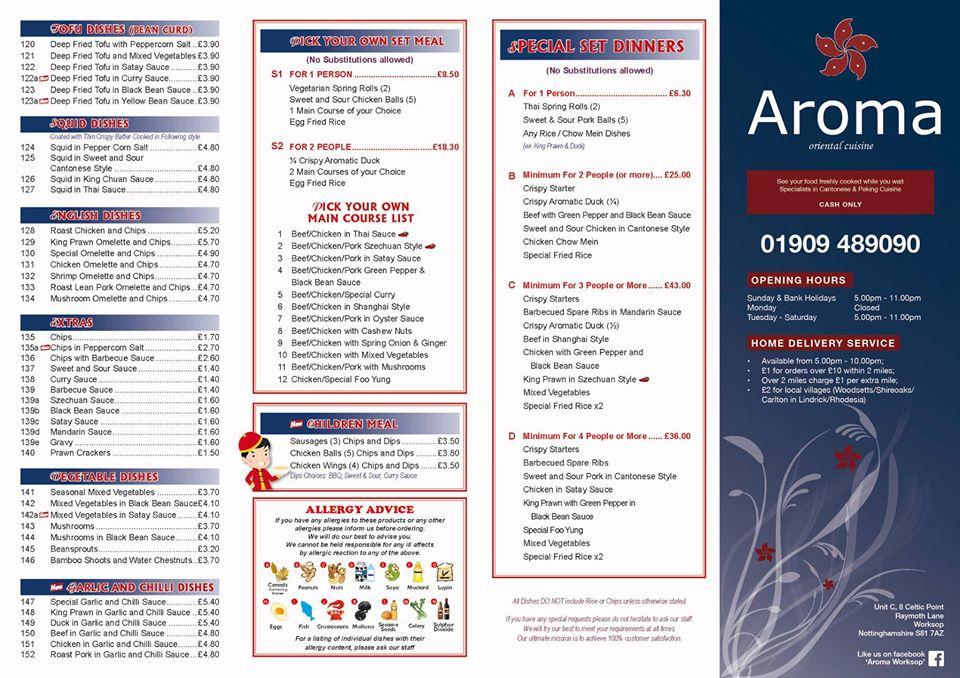 menu-at-aroma-fast-food-worksop-celtic-point