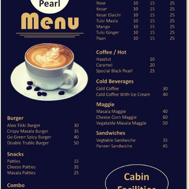 Cafeblackpearl menu