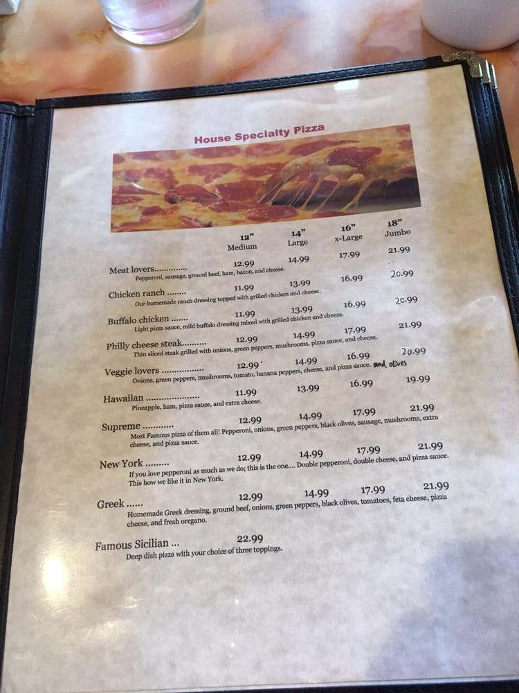 Menu at Ryan's Famous Pizza & Subs pizzeria, Beaufort