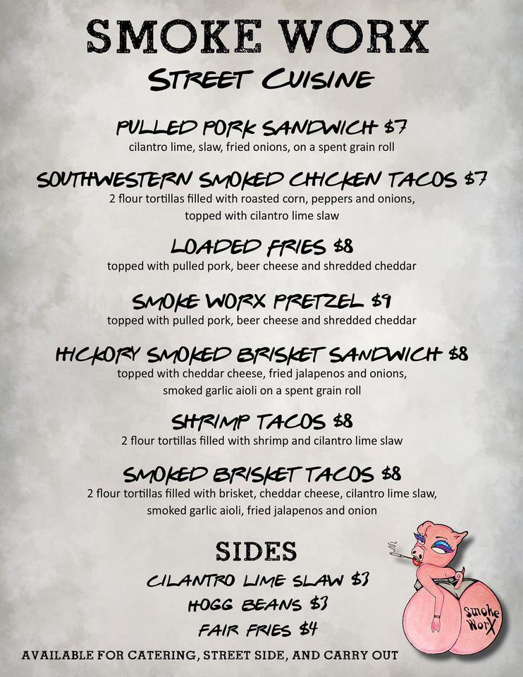 Menu at Smoke Worx Street Cuisine LLC Columbiana