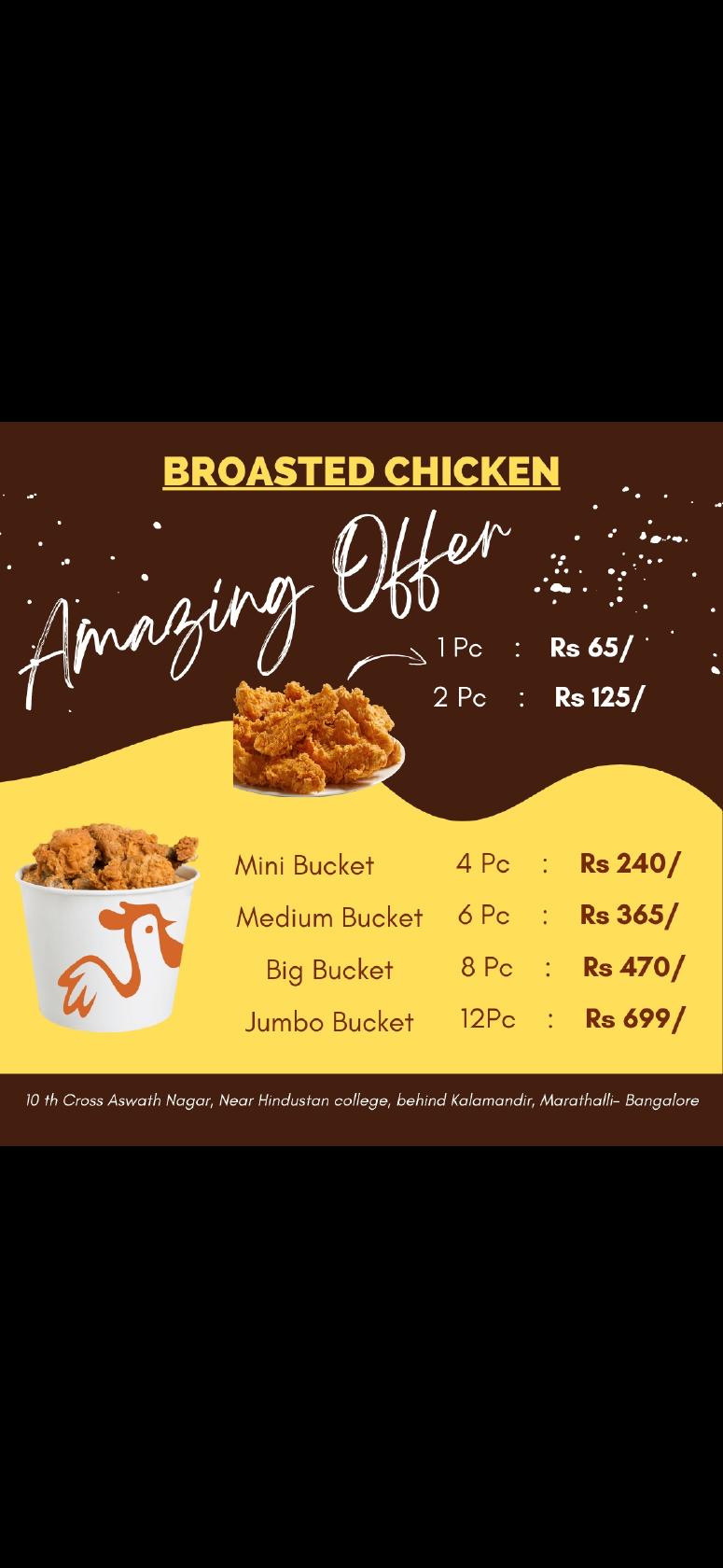 Menu At Broasted Chicken, Bengaluru