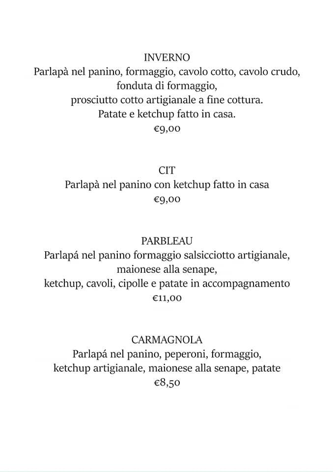 Menu Da Antica Trattoria Monviso Ristorante Carmagnola