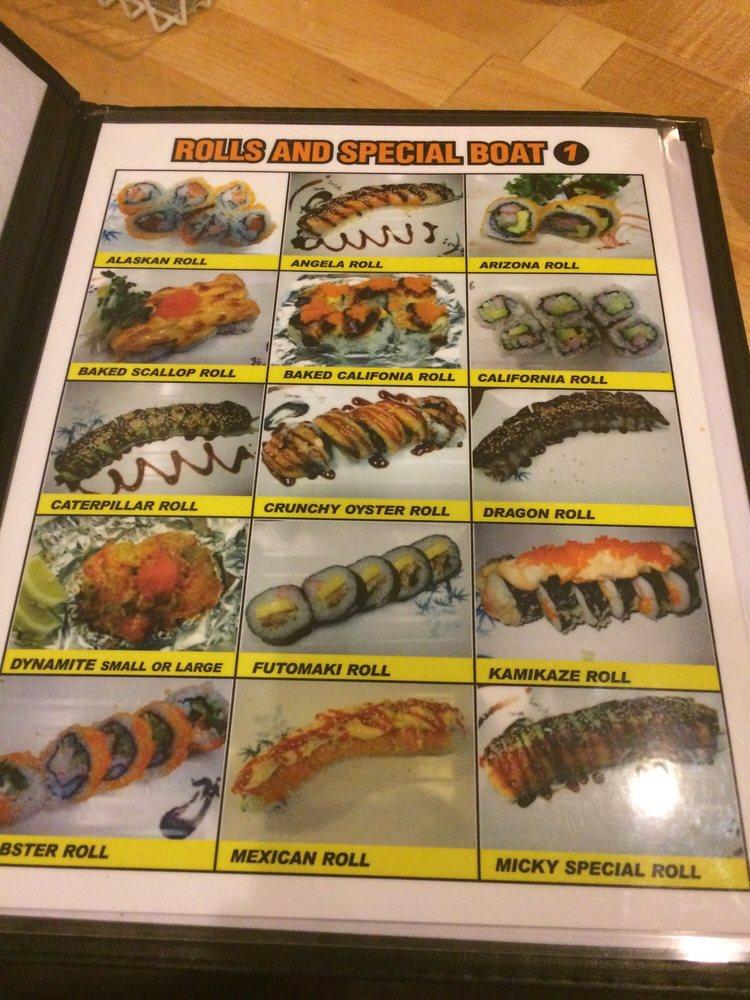 Menu at Sachiko Sushi restaurant, Tucson, E Valencia Rd