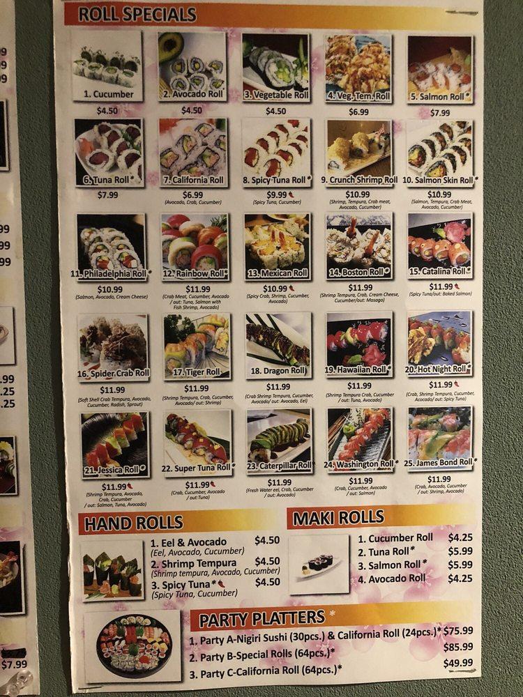 Menu at Sakura Teriyaki & Sushi restaurant, Sunnyside