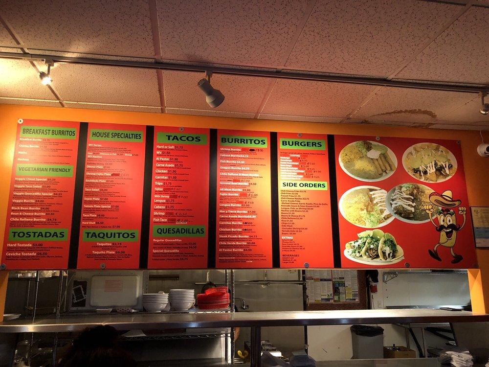 Menu at Wood Village Burrito Shop restaurant, Wood Village
