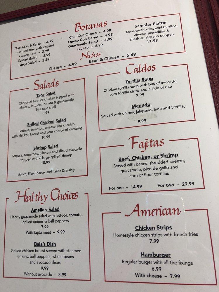 Menu at La Cienega Mexican Food restaurant, Mineral Wells, 708 W Hubbard St