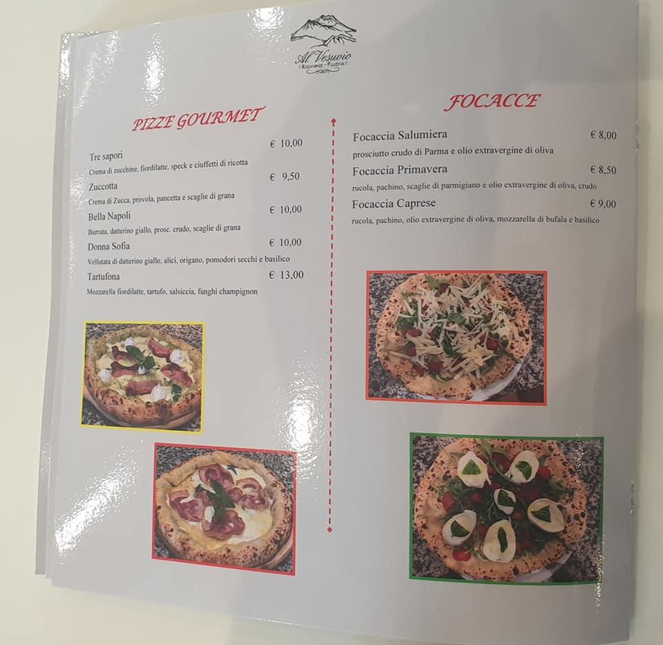 Menu di Al Vesuvio 