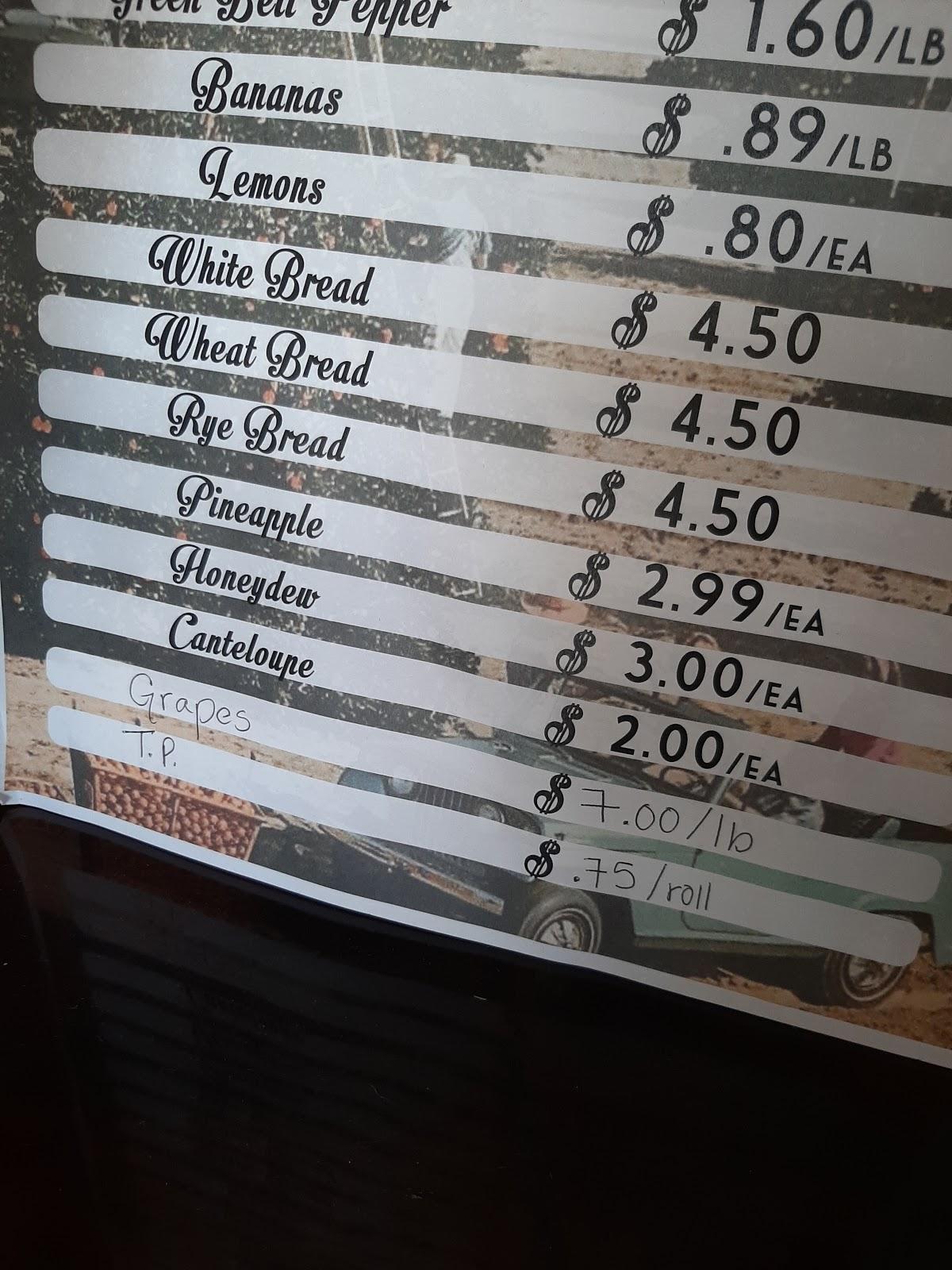 Menu at Backwater restaurant, Melbourne