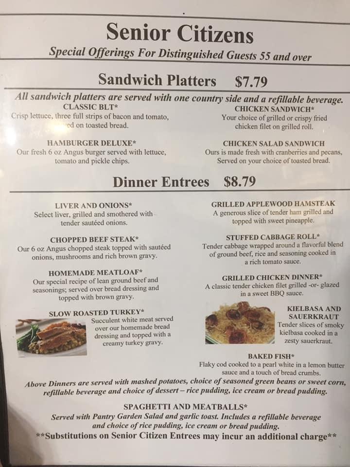 Menu at Dutch Pantry Family Restaurant, DuBois