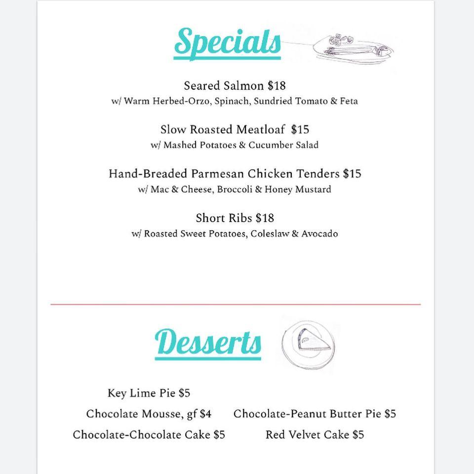 Menu at restaurant, Richmond