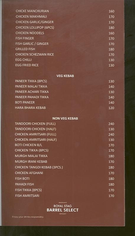 Tandoor Restaurant menu
