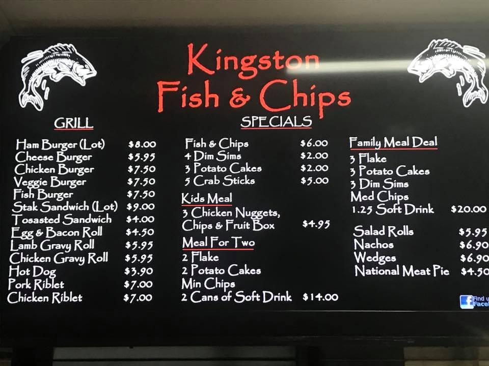 Menu at Kingston Fish & Chips fast food, Kingston