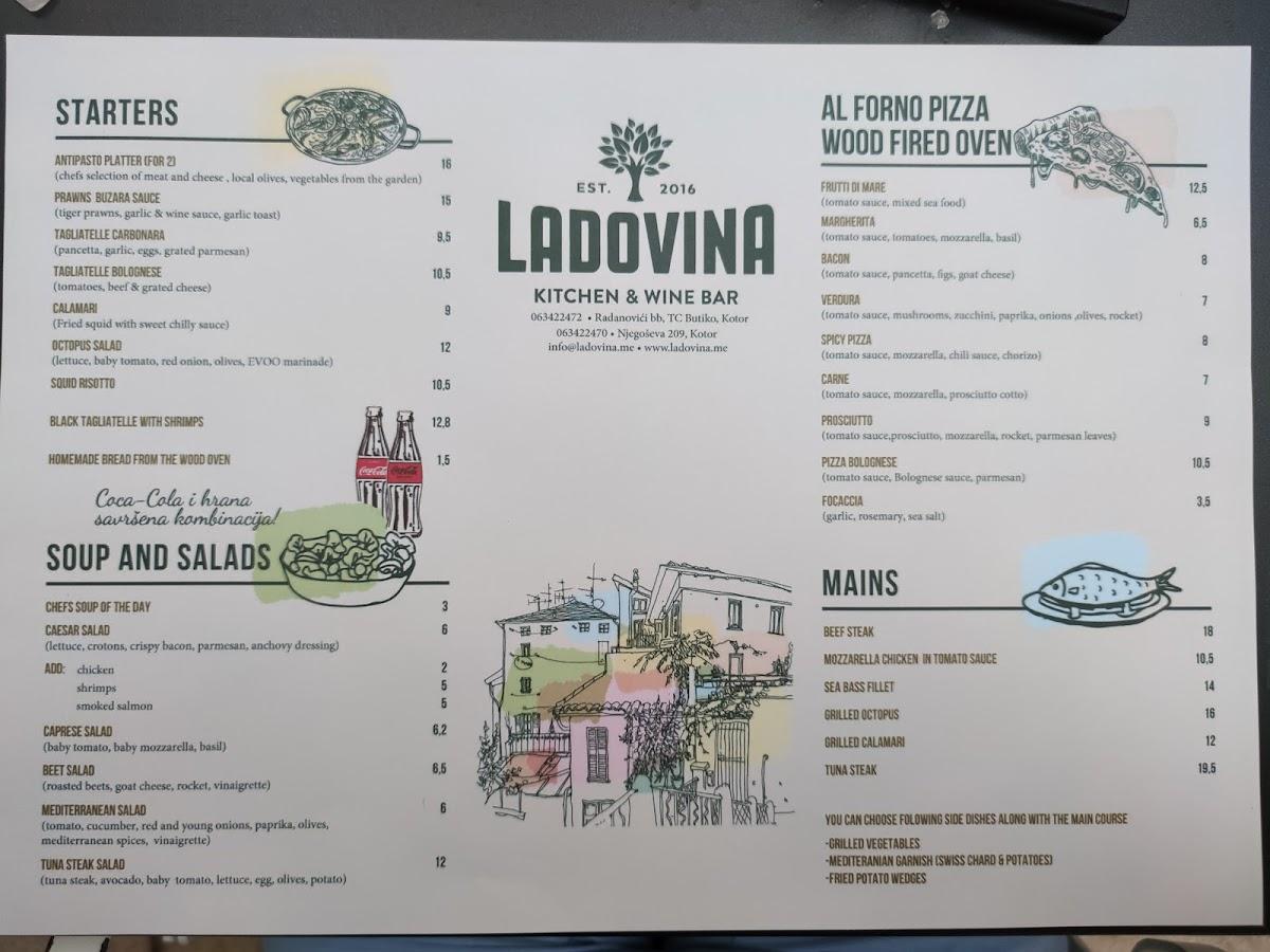 ladovina kitchen and wine bar menu